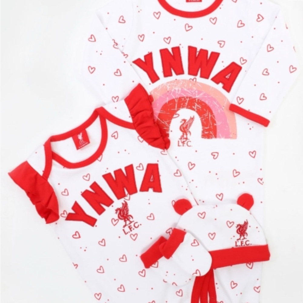 LFC Kids Matching Set - Red and White 9-12M NWOT